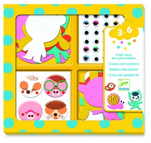 Набор для творчества – Животные, с войлочными заготовками (Djeco, 09050)